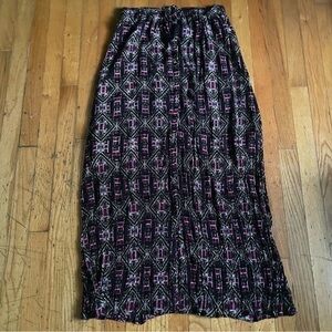 Hannah Multicolor Abstract Print Pull On Maxi Skirt Size Medium